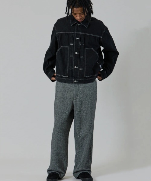 UNFRM OUTDOOR STANDARD(ユニフォームアウトドアスタンダード)の「【UNFRM OUTDOOR STANDARD:ユニフォームアウトドアスタンダード】BRITISH VINTAGE TWEED WIDE PANTS ワイドパンツ ブリティッシュビンテージウール使用(その他パンツ・メンズ・ヘザーグレー・MEDIUM/LARGE)」の2枚目の写真