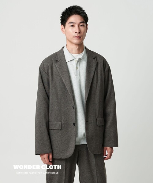 green label relaxing(グリーンレーベルリラクシング)の「WONDER CLOTH カジュアル ジャケット -ストレッチ-(テーラードジャケット・メンズ・グレー/ダークブラウン/ダークグレー・S/M/L/XL)」の7枚目の写真