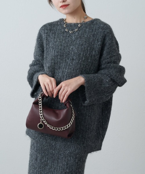 Lui's（ルイス）の「スパンコールセットアップ（ニット/セーター・レディース・アイボリー/チャコールグレー・FREE）」の17枚目の写真