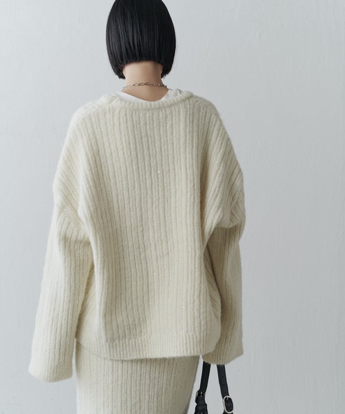 Lui's（ルイス）の「スパンコールセットアップ（ニット/セーター・レディース・アイボリー/チャコールグレー・FREE）」の11枚目の写真