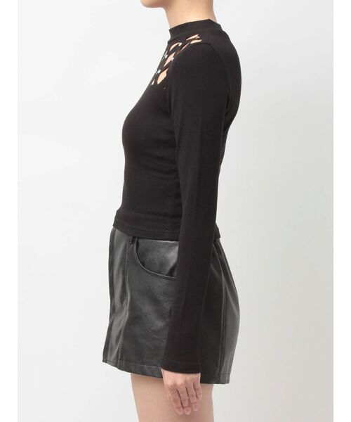 GYDA（ジェイダ）の「latticeカット bijouトップス（Tシャツ/カットソー・レディース・ブラック/グレー・FREE）」の15枚目の写真