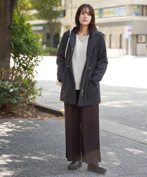 ikka（イッカ）の「【軽量／静電防止】sorona(R)撥水5WAYコート（ブルゾン・レディース・ブラウン/ベージュ/ブラック・M/L/S）」の8枚目の写真