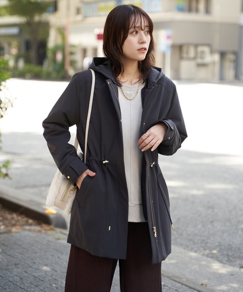 ikka（イッカ）の「【軽量／静電防止】sorona(R)撥水5WAYコート（ブルゾン・レディース・ブラウン/ベージュ/ブラック・M/L/S）」の5枚目の写真