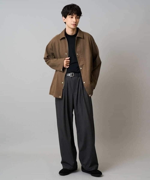 a.v.v(アーヴェヴェ)の「【毛玉になりにくい/ストレッチ】ツイルストレッチ切替オーバーパンツ【洗濯機で洗える】(その他パンツ・メンズ・ブラック/チャコールグレー・48/46)」の22枚目の写真