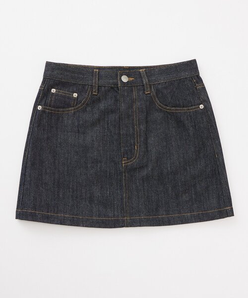 mline（エムライン）の「[mline]ノンウォッシュ デニムスカート（スカート・レディース・ネイビー・1/2）」の7枚目の写真