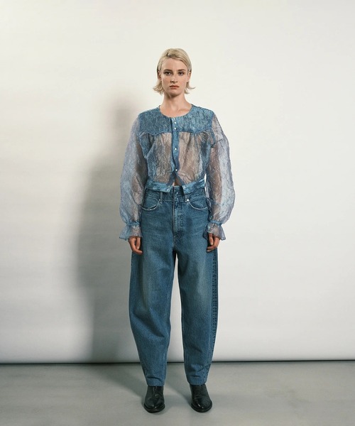 TANAKA(タナカ)の「TAPERED JEAN TROUSERS MID BLUE(デニムパンツ・メンズ・インディゴブルー・31/30/28)」の6枚目の写真