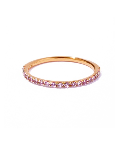 les bonbon(ルボンボン)の「【les bonbon】embrace pink sapphire ring/エンブレイス ピンクサファイア リング(リング・レディース・イエローゴールド・#15/#13/#11/#9/#5/#3)」の3枚目の写真