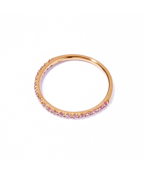 les bonbon(ルボンボン)の「【les bonbon】embrace pink sapphire ring/エンブレイス ピンクサファイア リング(リング・レディース・イエローゴールド・#15/#13/#11/#9/#5/#3)」の4枚目の写真