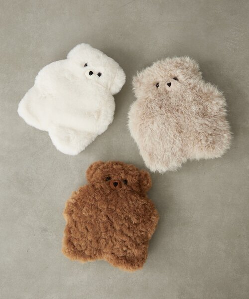 BIRTHDAY BAR（バースデイバー）の「【JOliJOli ジョリジョリ】テディウォーマーM（インテリア雑貨・レディース・ホワイト系その他/ホワイト/ブラウン・0）」の13枚目の写真