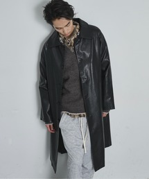 wool blend shaggy cocoon p coat/ウールブレンドシャギーコクーンP
