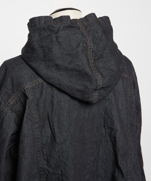gomme(ゴム)の「8ozデニム フレアデニムジャケット(デニムジャケット・レディース・アイボリー/インディゴブルー・MEDIUM)」の18枚目の写真