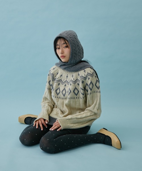 FUULLY STUDIO（フーリィーステューディオ）の「ピンドットタイツ（タイツ/ストッキング・レディース・チャコールグレー/アイボリー・FREE）」の17枚目の写真