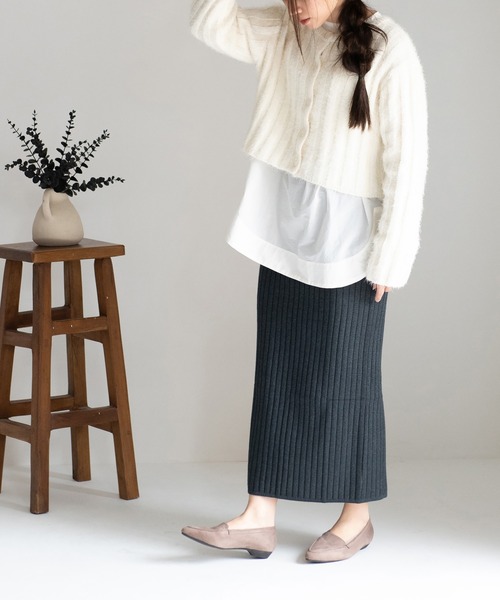 JELLY BEANS（ジェリービーンズ）の「インナーファーポインテッドモールドソールモカシン(215-57192)JELLY BEANS(ジェリービーンズ)（モカシン/デッキシューズ・レディース・ブラック系/グレイッシュベージュ/ダークグリーン・25/22/22.5/24.5/23.5/23/24）」の7枚目の写真