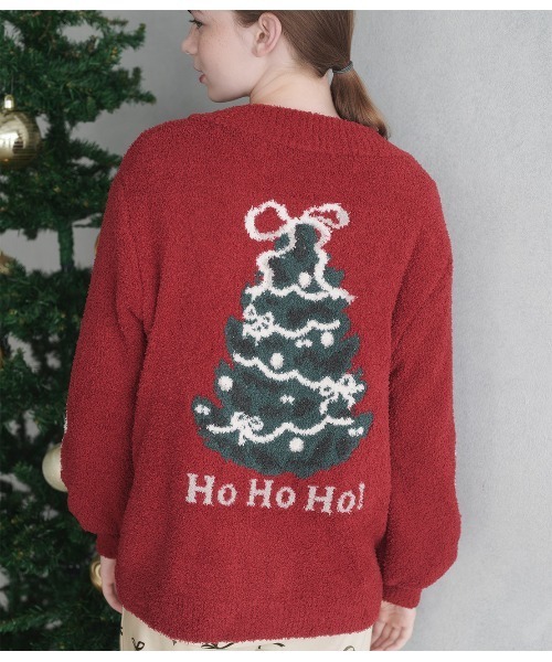 PEACH JOHN（ピーチジョン）の「ホイップリーホリデイカーディガン（その他ルームウェア・レディース・レッド/アイボリー・ONE SIZE）」の2枚目の写真