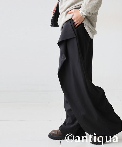 antiqua(アンティカ)の「アシメ ドレープ ワイドパンツ(その他パンツ・レディース・ブラック・MEDIUM/LARGE)」の6枚目の写真