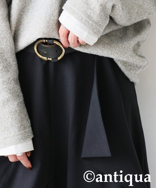antiqua(アンティカ)の「アシメ ドレープ ワイドパンツ(その他パンツ・レディース・ブラック・MEDIUM/LARGE)」の7枚目の写真