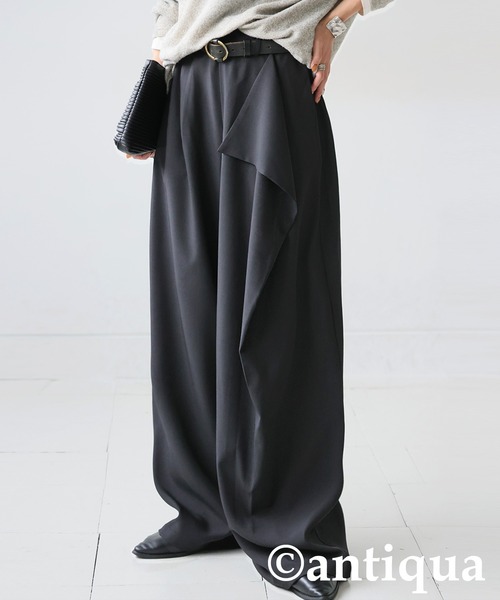 antiqua(アンティカ)の「アシメ ドレープ ワイドパンツ(その他パンツ・レディース・ブラック・MEDIUM/LARGE)」の8枚目の写真