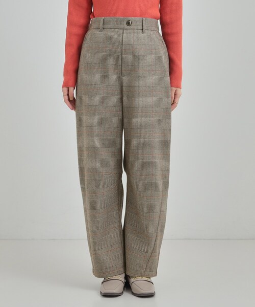 DRESKIP（ドレスキップ）の「【あったか】クラシカルなチェック柄 裏起毛カーブパンツ（その他パンツ・レディース・グレー系1/ベージュ系1・01/02/03/04）」の11枚目の写真