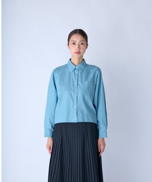 c/est（シーエ）の「【 c/est / シーエ 】 ANITA -SHORT SHIRTS-  / ショート丈シャツ  2436008  API（シャツ/ブラウス・レディース・ブラック/サックスブルー/オフホワイト・FREE）」の4枚目の写真