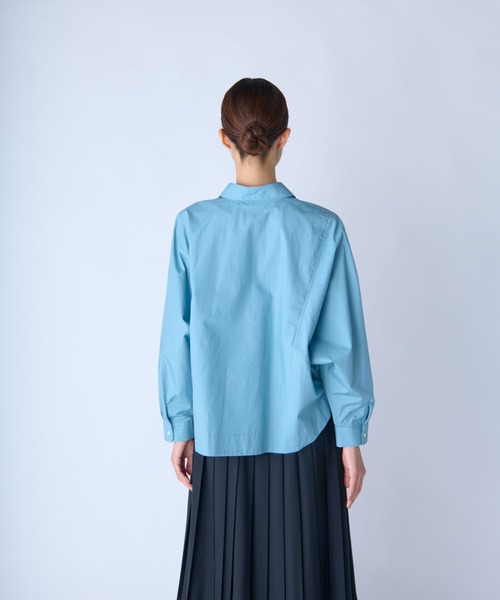 c/est（シーエ）の「【 c/est / シーエ 】 ANITA -SHORT SHIRTS-  / ショート丈シャツ  2436008  API（シャツ/ブラウス・レディース・ブラック/サックスブルー/オフホワイト・FREE）」の6枚目の写真