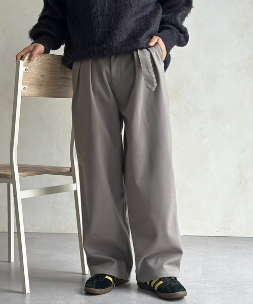 CPCM(シーピーシーエム)の「フェイクウールベルテッドスラックス(その他パンツ・メンズ・ブラック/ブラウン系その他/グレー/ブラウン・MEDIUM/LARGE)」の3枚目の写真