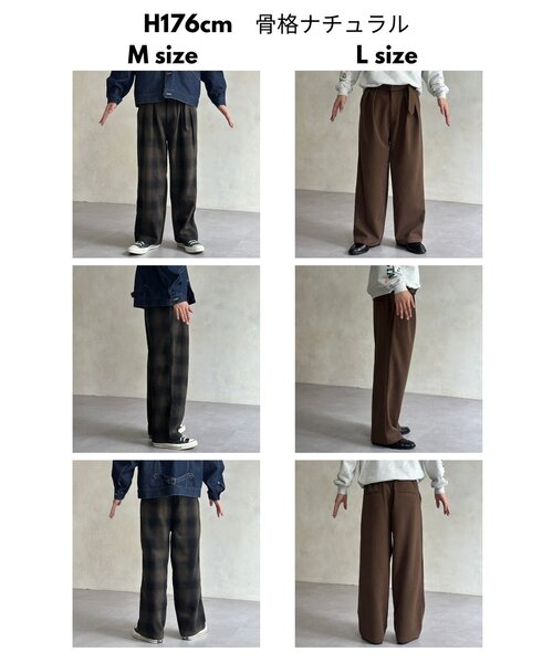 CPCM(シーピーシーエム)の「フェイクウールベルテッドスラックス(その他パンツ・メンズ・ブラック/ブラウン系その他/グレー/ブラウン・MEDIUM/LARGE)」の6枚目の写真