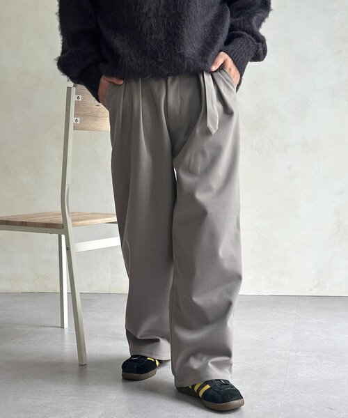 CPCM(シーピーシーエム)の「フェイクウールベルテッドスラックス(その他パンツ・メンズ・ブラック/ブラウン系その他/グレー/ブラウン・MEDIUM/LARGE)」の15枚目の写真