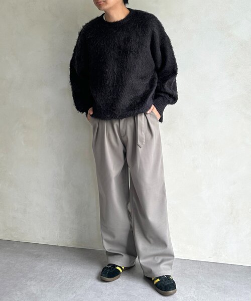 CPCM(シーピーシーエム)の「フェイクウールベルテッドスラックス(その他パンツ・メンズ・ブラック/ブラウン系その他/グレー/ブラウン・MEDIUM/LARGE)」の19枚目の写真