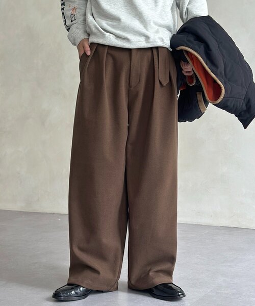 CPCM(シーピーシーエム)の「フェイクウールベルテッドスラックス(その他パンツ・メンズ・ブラック/ブラウン系その他/グレー/ブラウン・MEDIUM/LARGE)」の20枚目の写真