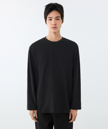 [ヒートタンダード] クルーネック長袖Tシャツ [ブラック]