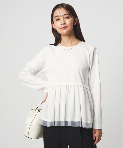 UNMINOU ペプラムティアードトップス セール】ティアード ペプラム プルオーバー カットソー（Tシャツ