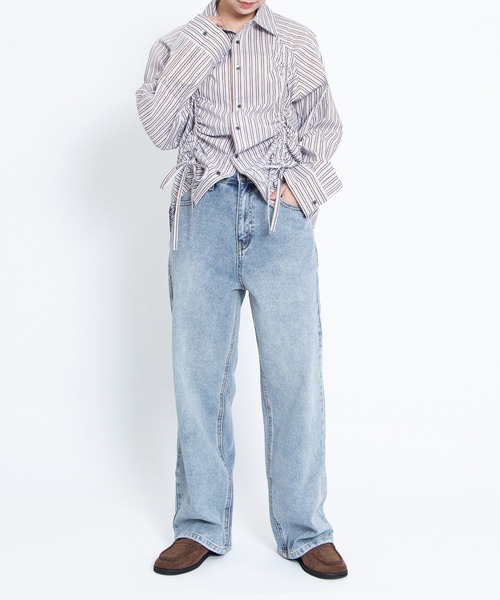 PUNYUS（プニュズ）の「レギュラーデニムパンツ（デニムパンツ・レディース・ブラック/ライトブルー・2/1/5/4/3）」の7枚目の写真