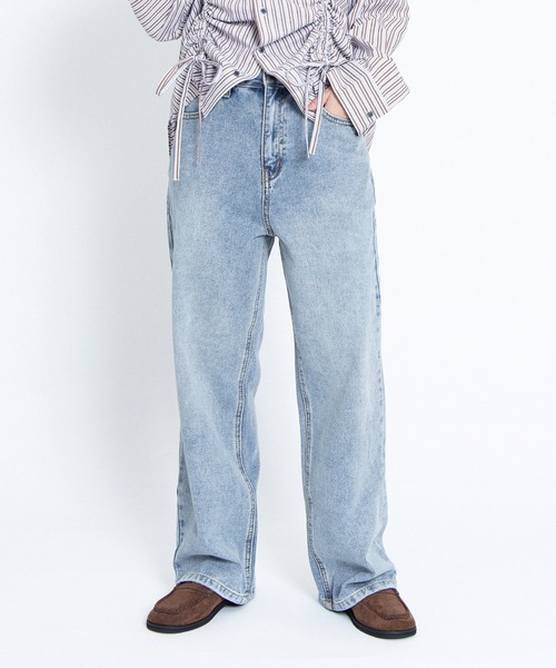 PUNYUS（プニュズ）の「レギュラーデニムパンツ（デニムパンツ・レディース・ブラック/ライトブルー・2/1/5/4/3）」の8枚目の写真