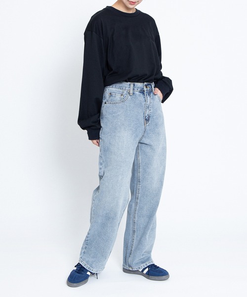 PUNYUS（プニュズ）の「レギュラーデニムパンツ（デニムパンツ・レディース・ブラック/ライトブルー・2/1/5/4/3）」の9枚目の写真