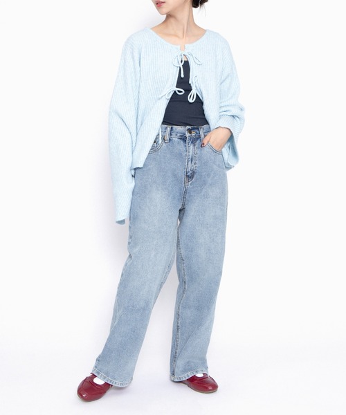 PUNYUS（プニュズ）の「レギュラーデニムパンツ（デニムパンツ・レディース・ブラック/ライトブルー・2/1/5/4/3）」の14枚目の写真