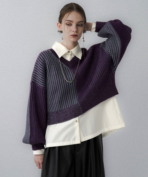 セール】2WAYマルチカラーニット(HARE)（ニット/セーター）｜HARE