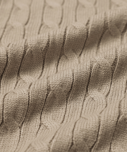 ベージュ ケーブルニット ジッパーセーター V2 セーター ニット V2／ケーブルジップアップ メンズ : ZOZOTOWN