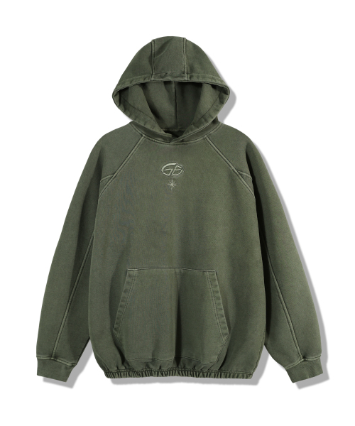 GUBIN（グビン）の「ピグメントラインバンディングフードパーカー - カーキ（パーカー・レディース・その他・SMALL/MEDIUM/LARGE）」の2枚目の写真