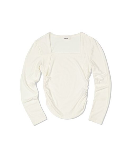 MOAA(モア)の「スクエアネックシャーリングロングスリーブ (アイボリー)(Tシャツ/カットソー・レディース・その他・SMALL/MEDIUM)」の2枚目の写真