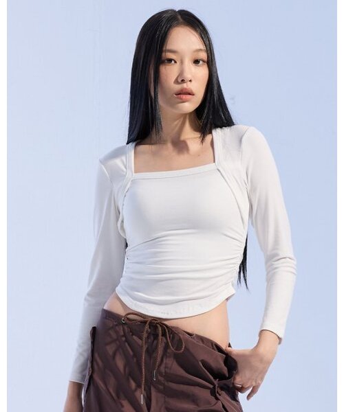 MOAA(モア)の「スクエアネックシャーリングロングスリーブ (アイボリー)(Tシャツ/カットソー・レディース・その他・SMALL/MEDIUM)」の5枚目の写真
