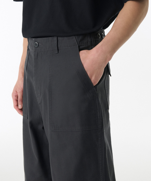 MUSINSA STANDARD（ムシンサスタンダード）の「ワイドレプリカファティーグパンツ[ダークグレー]（その他パンツ・メンズ・その他・26/27/28/36/38/40/42/29/30/31/32/33/34）」の4枚目の写真