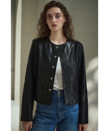 Estella.K（エステラケー）の「Camelia Quilted Jacket フェイクレザーステッチジャケット（ブルゾン）」