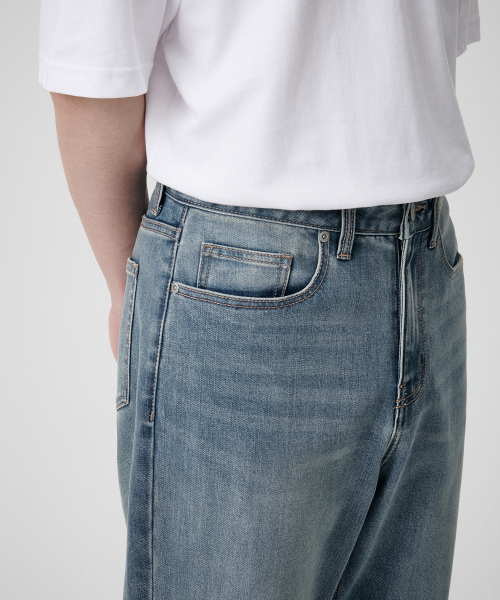 MUSINSA STANDARD（ムシンサスタンダード）の「[クールタンダード] レギュラーフィットデニムパンツ [ライトインディゴ]（デニムパンツ・メンズ・その他・40/38/42/36/34/32/30/31/26/27/28/29/33）」の6枚目の写真