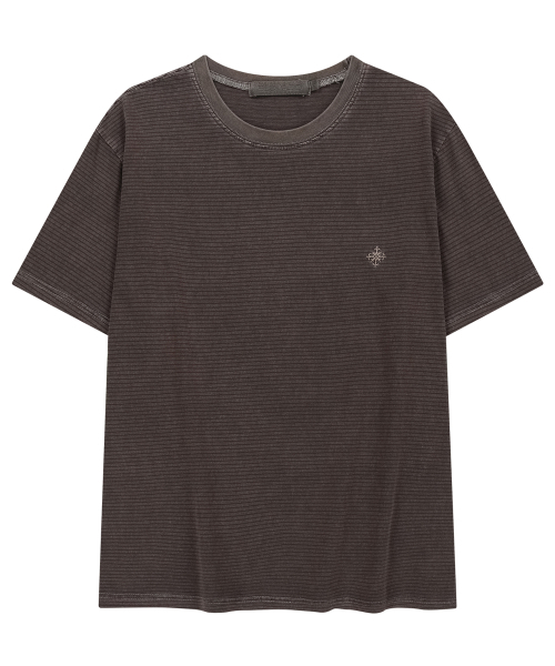 SLOWACID（スローアシッド）の「ピグメントストライプベーシック半袖Tシャツ[レッド]（Tシャツ/カットソー・レディース・その他・SMALL/MEDIUM/LARGE/X-LARGE）」の2枚目の写真