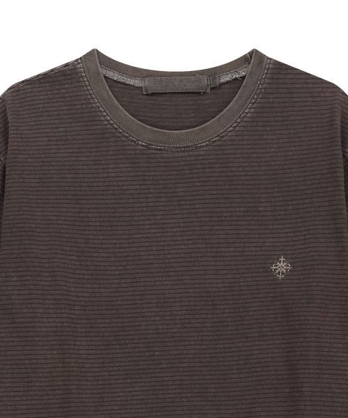 SLOWACID（スローアシッド）の「ピグメントストライプベーシック半袖Tシャツ[レッド]（Tシャツ/カットソー・レディース・その他・SMALL/MEDIUM/LARGE/X-LARGE）」の3枚目の写真