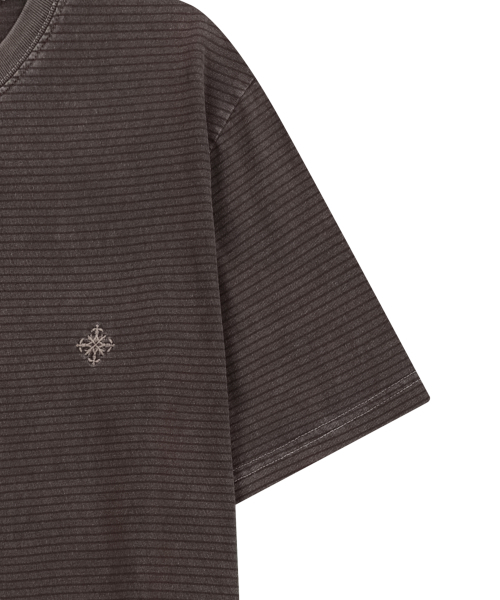 SLOWACID（スローアシッド）の「ピグメントストライプベーシック半袖Tシャツ[レッド]（Tシャツ/カットソー・レディース・その他・SMALL/MEDIUM/LARGE/X-LARGE）」の5枚目の写真