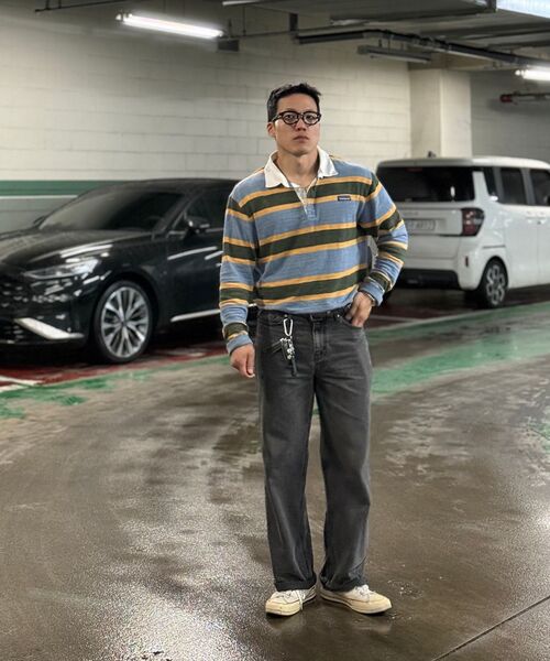 TOFFEE（トフィー）の「モアワイドデニムパンツ (ディープグレー)（デニムパンツ・メンズ・その他・SMALL/MEDIUM/LARGE/X-LARGE）」の5枚目の写真