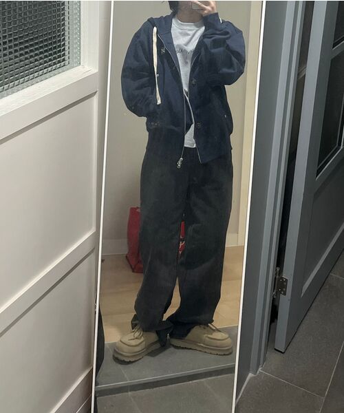 TOFFEE（トフィー）の「モアワイドデニムパンツ (ディープグレー)（デニムパンツ・メンズ・その他・SMALL/MEDIUM/LARGE/X-LARGE）」の6枚目の写真