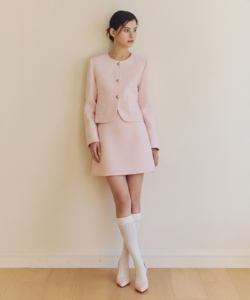 ZEROSTREET（ゼロストリート）の「[4色]クリーミーツイードスカート（スカート・レディース・ライトイエロー/ブラック/Cream/PINK・SMALL/MEDIUM/LARGE）」の19枚目の写真