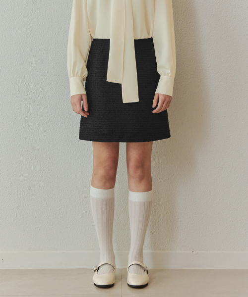 ZEROSTREET（ゼロストリート）の「[4色]クリーミーツイードスカート（スカート・レディース・ライトイエロー/ブラック/Cream/PINK・SMALL/MEDIUM/LARGE）」の20枚目の写真